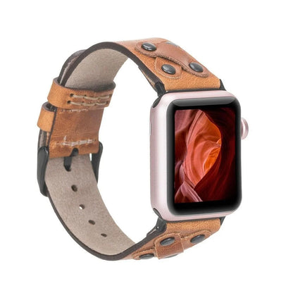 Cross Style Leather Apple Watch Band