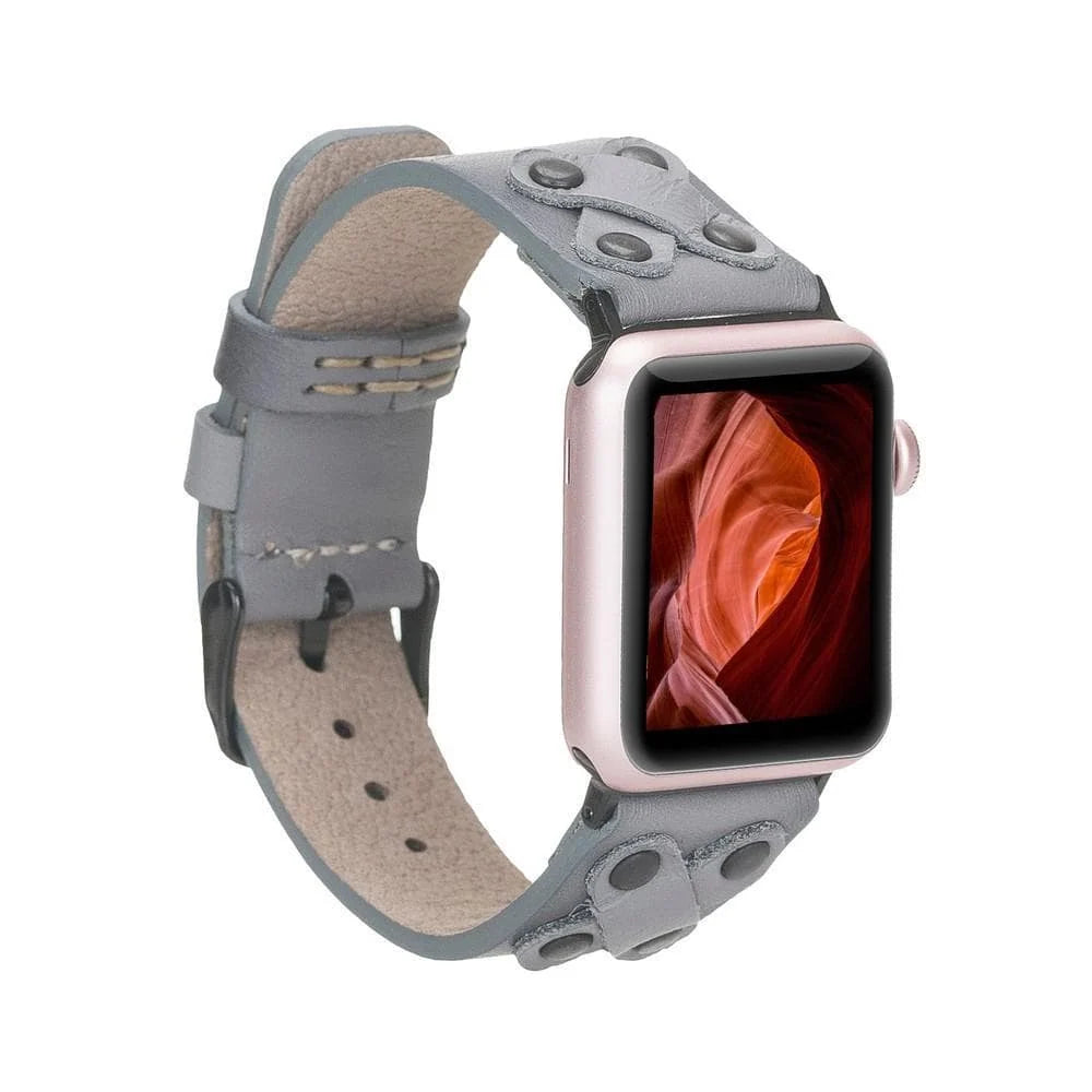 Cross Style Leather Apple Watch Band