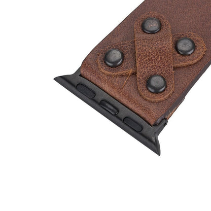 Cross Style Leather Apple Watch Band