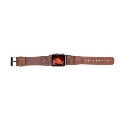 Cross Style Leather Apple Watch Band