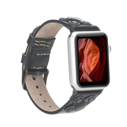 Cross Style Leather Apple Watch Band