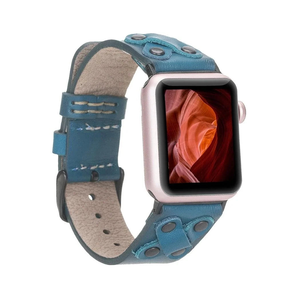 Cross Style Leather Apple Watch Band