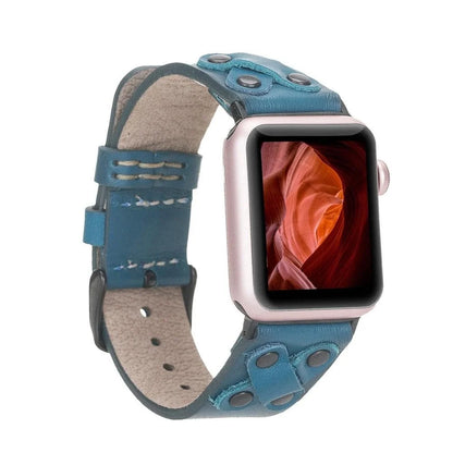 Cross Style Leather Apple Watch Band