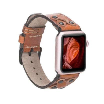 Cross Style Leather Apple Watch Band