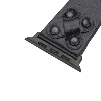 Cross Style Leather Apple Watch Band