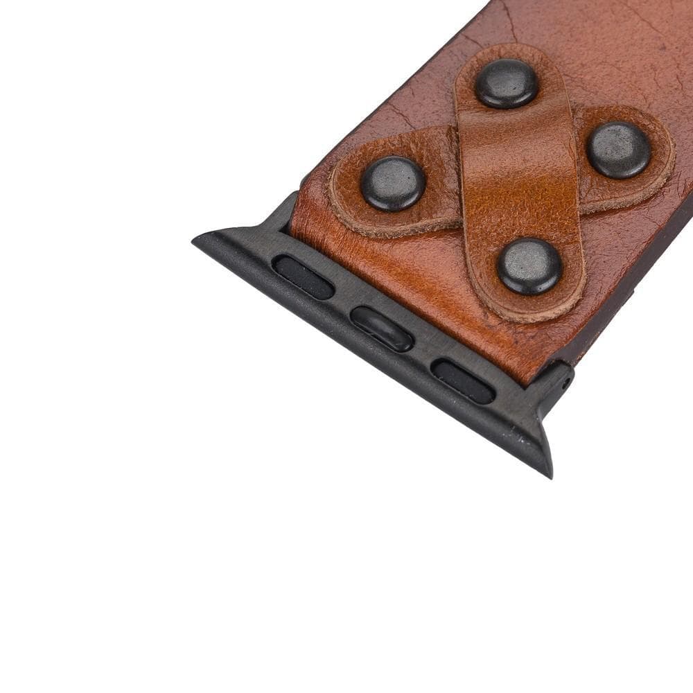 Cross Style Leather Apple Watch Band
