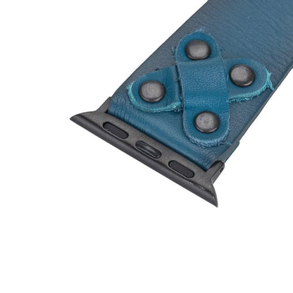 Cross Style Leather Apple Watch Band