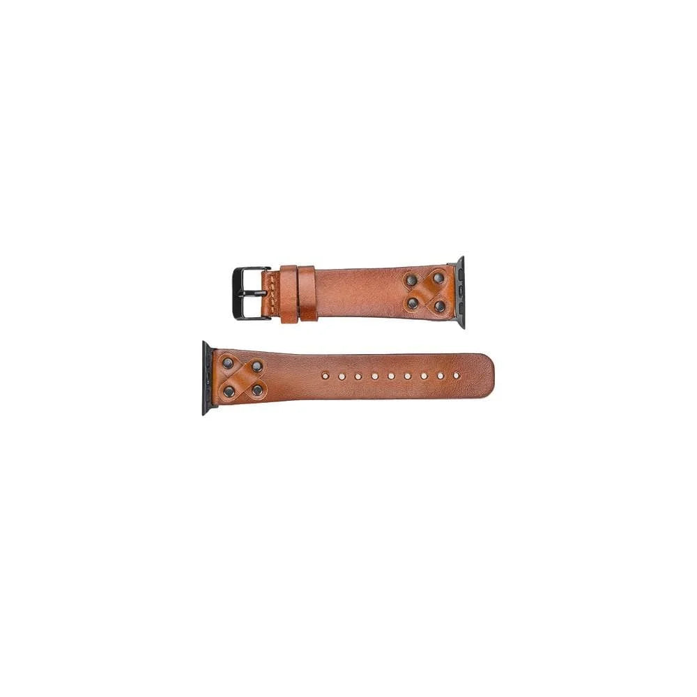 Cross Style Leather Apple Watch Band