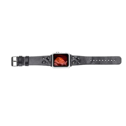 Cross Style Leather Apple Watch Band