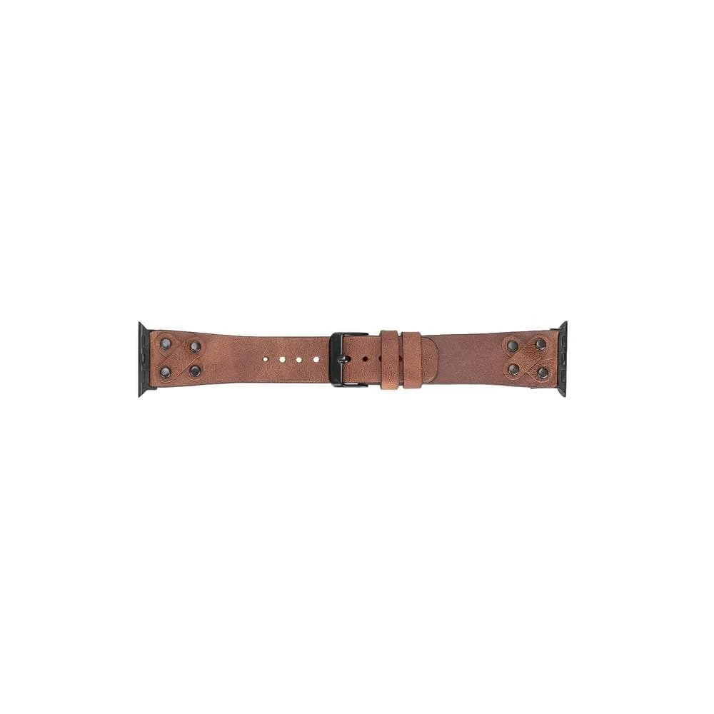 Cross Style Leather Apple Watch Band