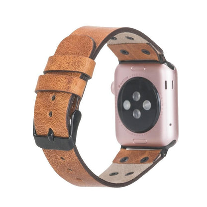 Cross Style Leather Apple Watch Band