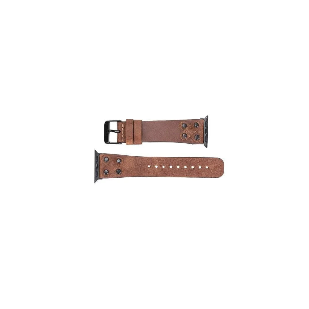Cross Style Leather Apple Watch Band