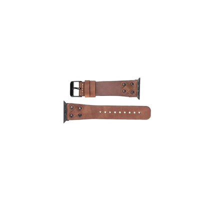 Cross Style Leather Apple Watch Band