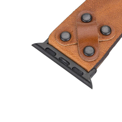 Cross Style Leather Apple Watch Band