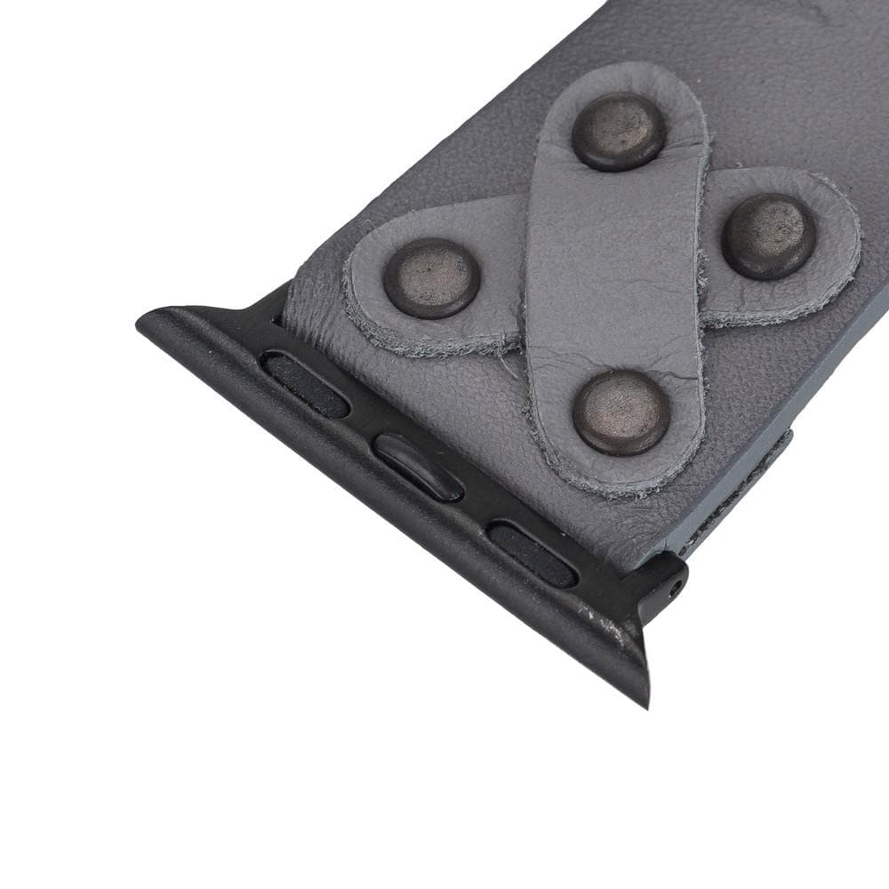 Cross Style Leather Apple Watch Band