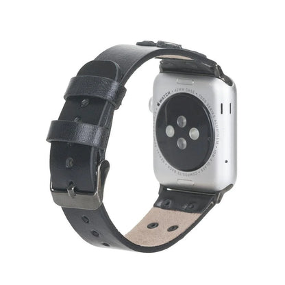Cross Style Leather Apple Watch Band