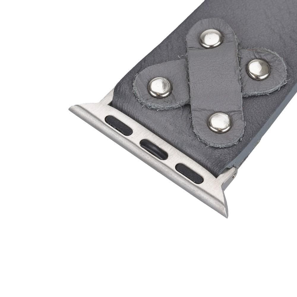 Cross Style Leather Apple Watch Band
