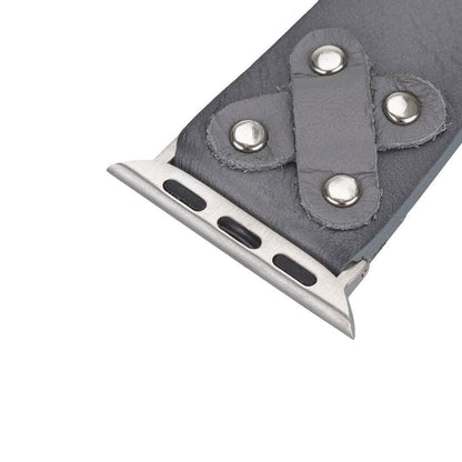 Cross Style Leather Apple Watch Band