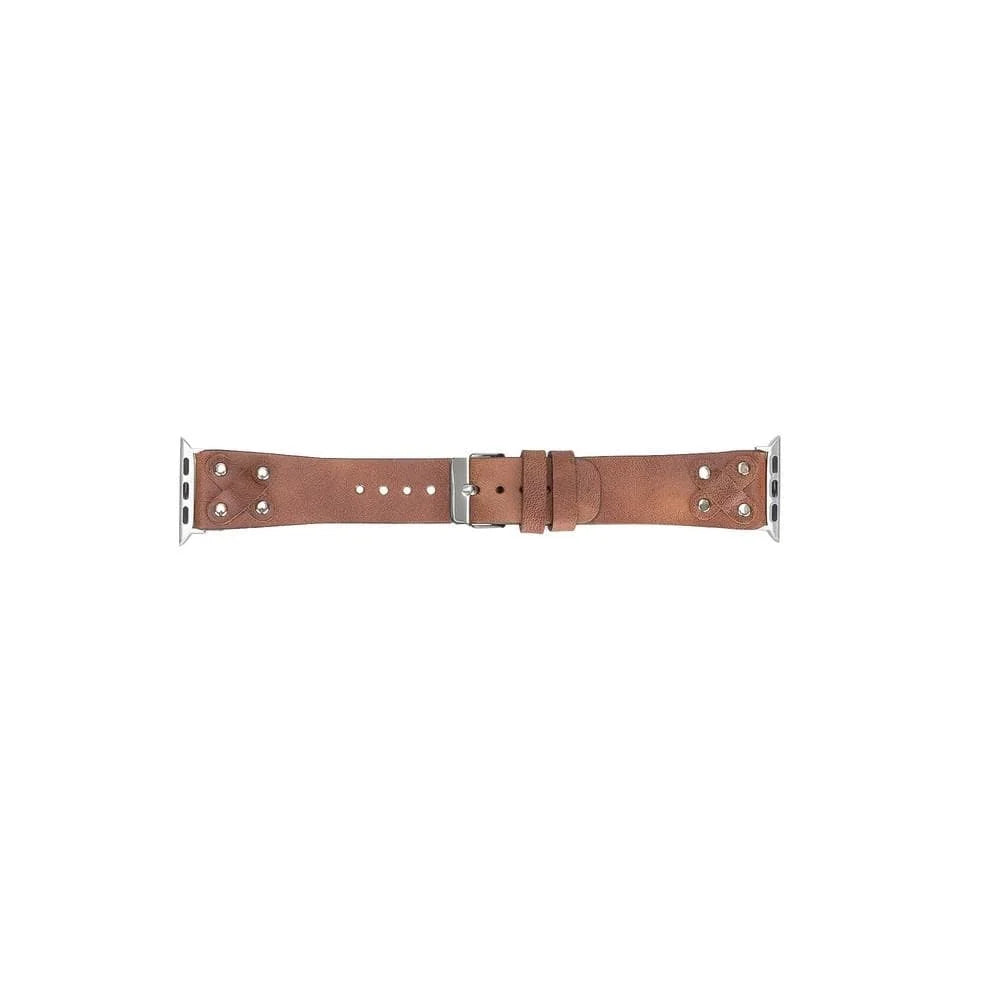 Cross Style Leather Apple Watch Band