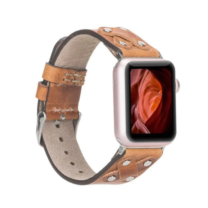 Cross Style Leather Apple Watch Band