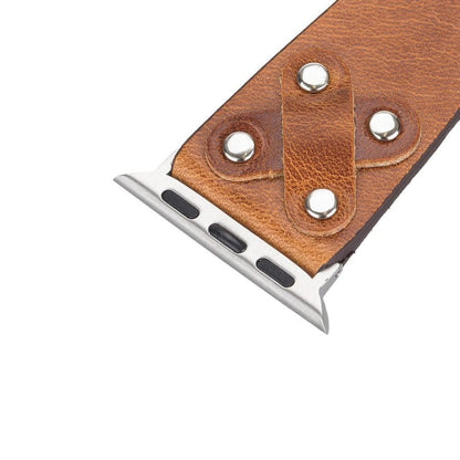 Cross Style Leather Apple Watch Band