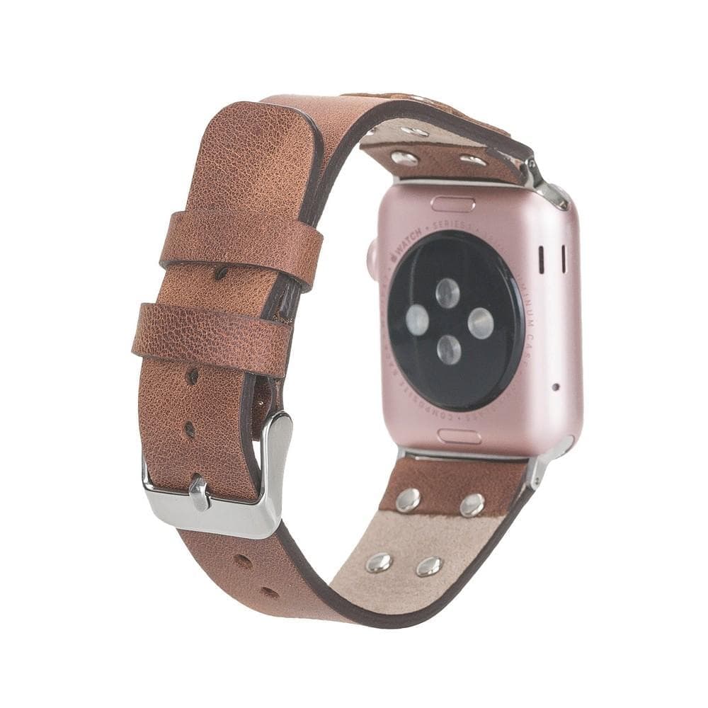 Cross Style Leather Apple Watch Band