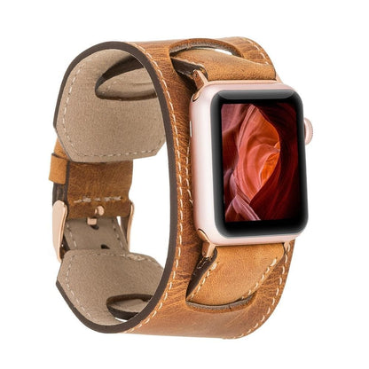 Cuff Style Genuine Leather Apple Watch Band