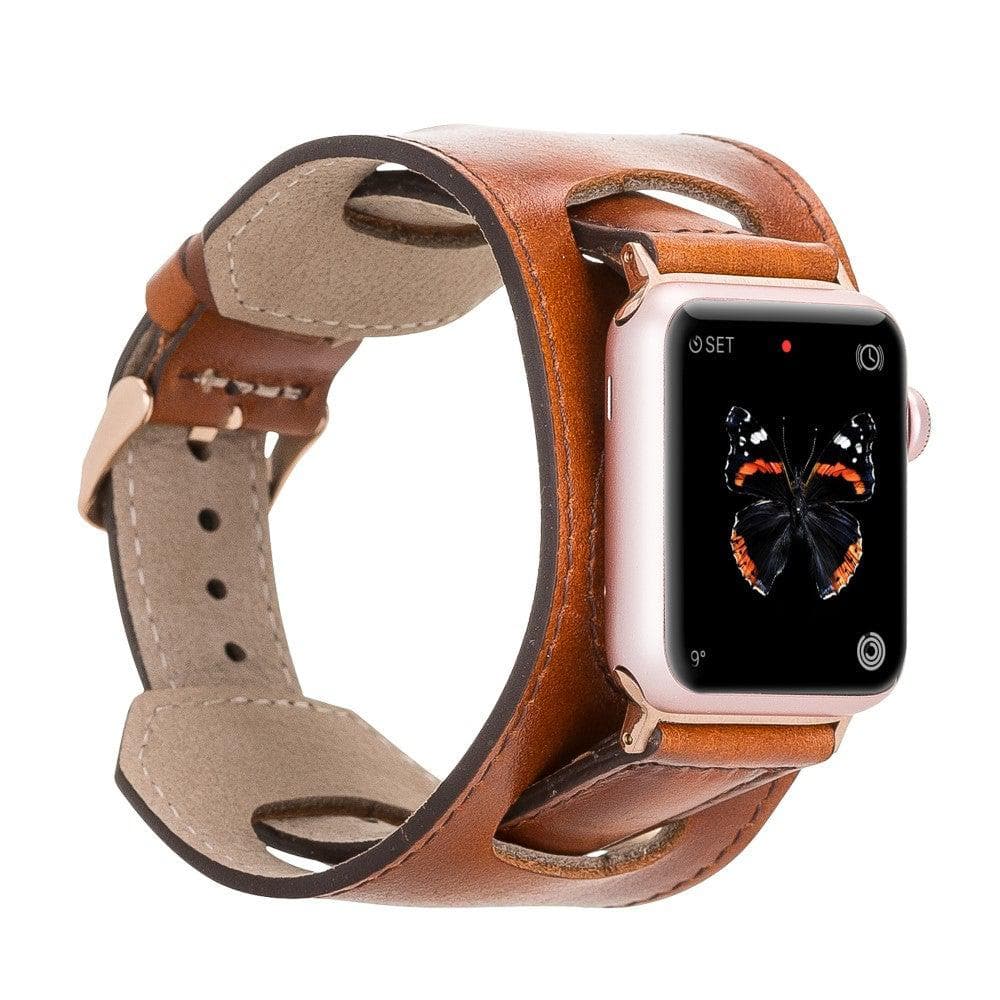 Cuff Style Genuine Leather Apple Watch Band