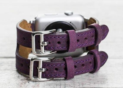 Leather Apple Watch Bands - Double Cuff DB Style