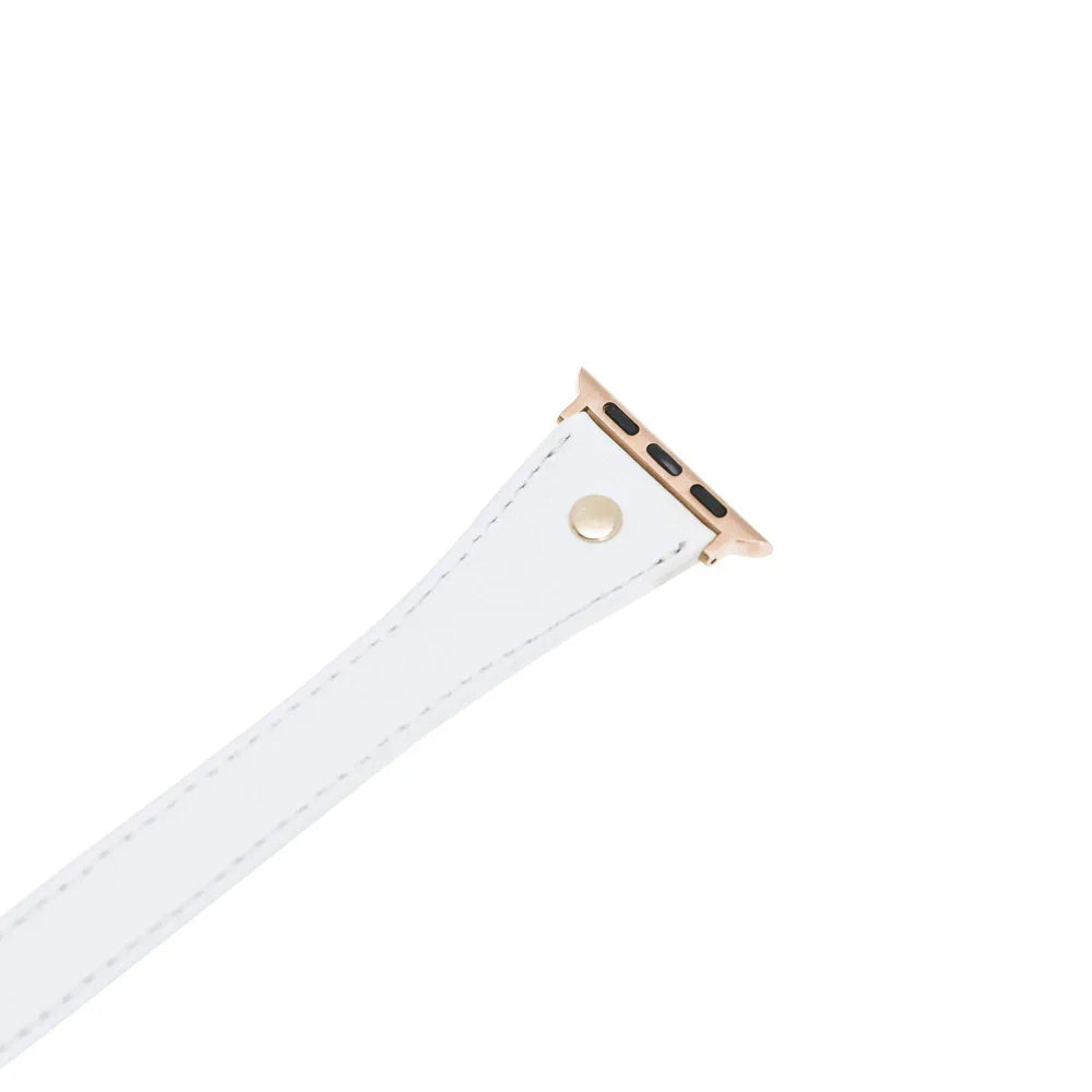 Hector Double Tour Leather Apple Watch Band - Gold