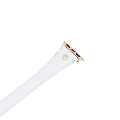 Hector Double Tour Leather Apple Watch Band - Gold