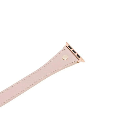 Hector Double Tour Leather Apple Watch Band - Gold