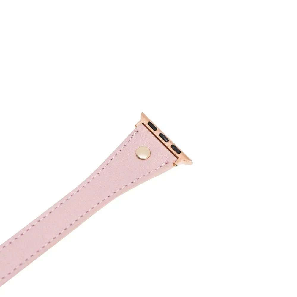 Hector Double Tour Leather Apple Watch Band - Gold