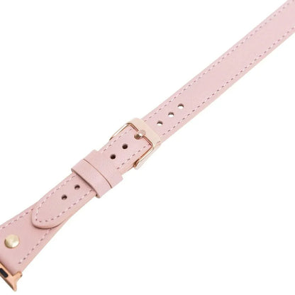 Hector Double Tour Leather Apple Watch Band - Gold