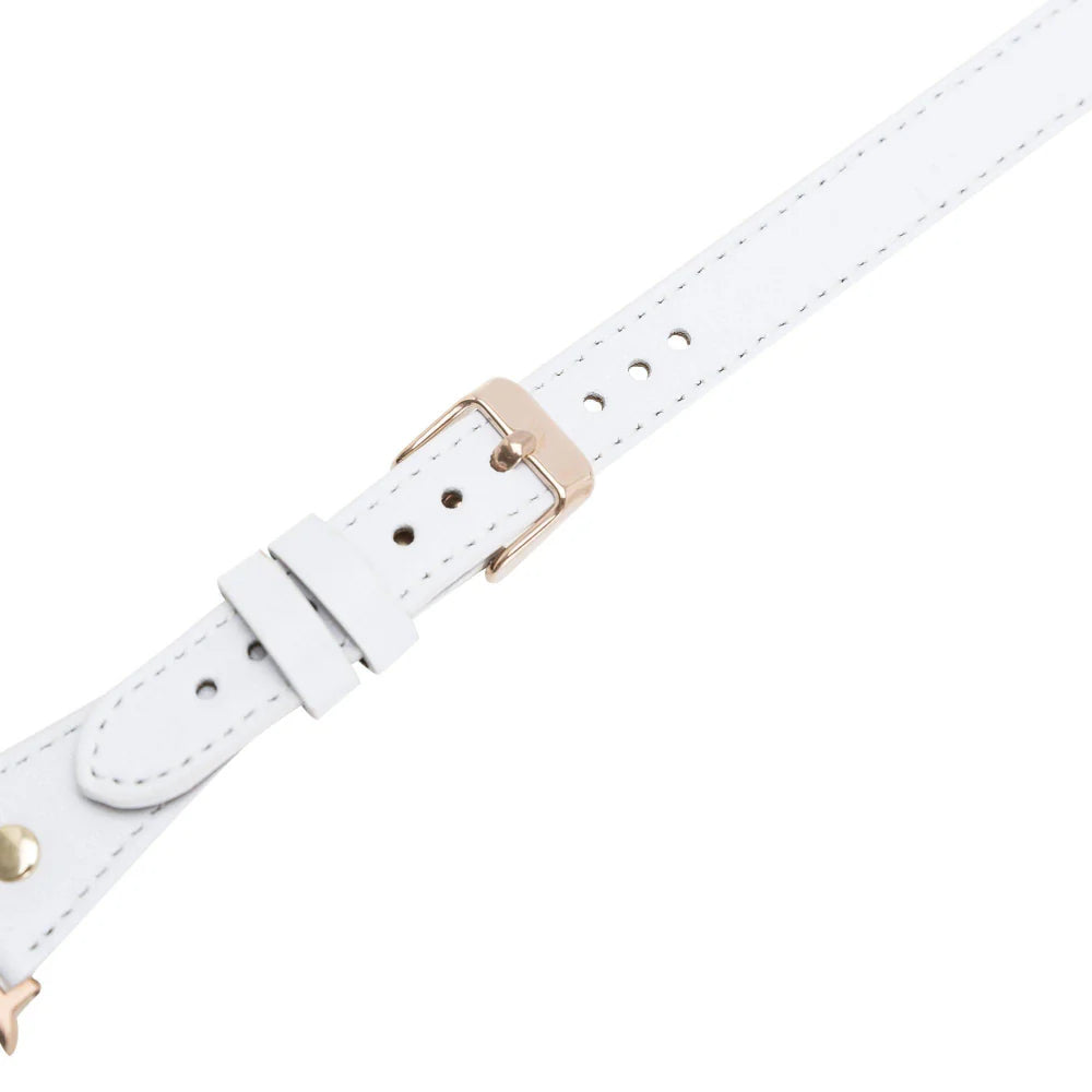 Hector Double Tour Leather Apple Watch Band with Gold Trok