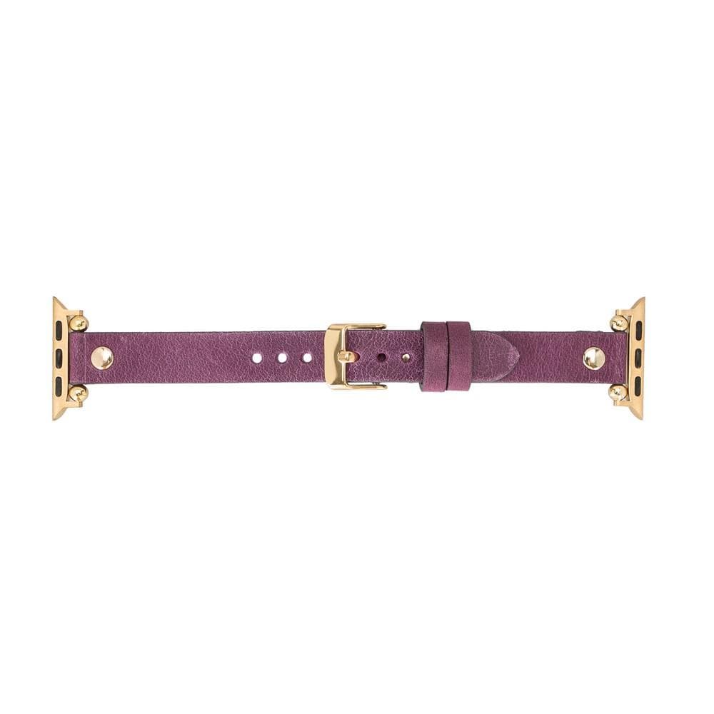 Leather Fitbit Watch Bands - Ferro Gold Trok Style