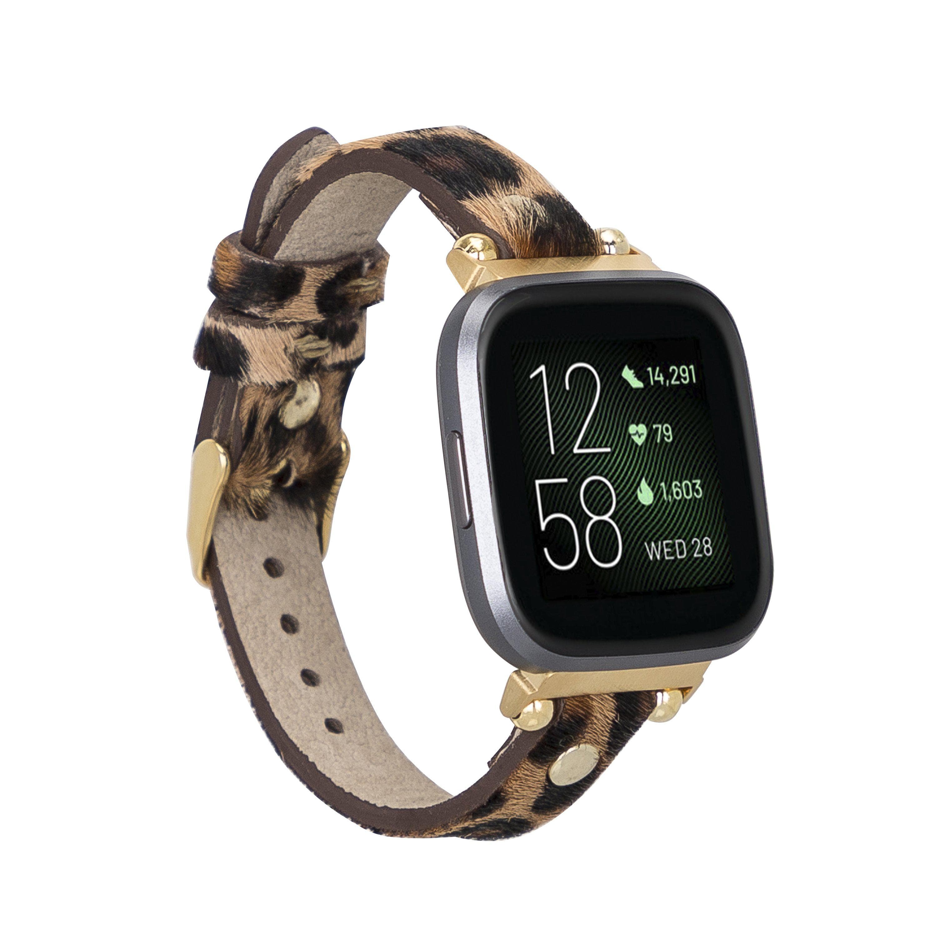 Leather Apple Watch Bands - Ferro Gold Trok Style