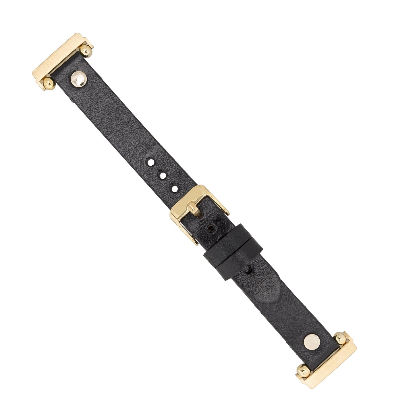 Leather Fitbit Watch Bands - Ferro Gold Trok Style