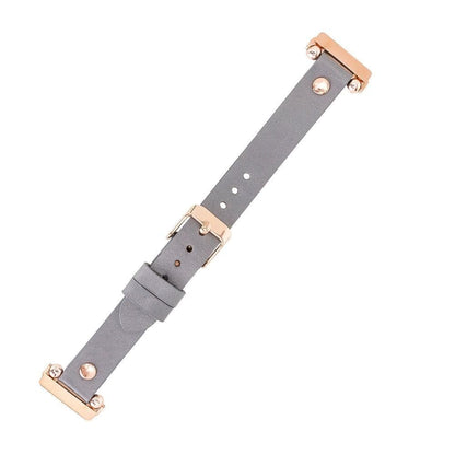 Leather Fitbit Watch Bands - Ferro Gold Trok Style