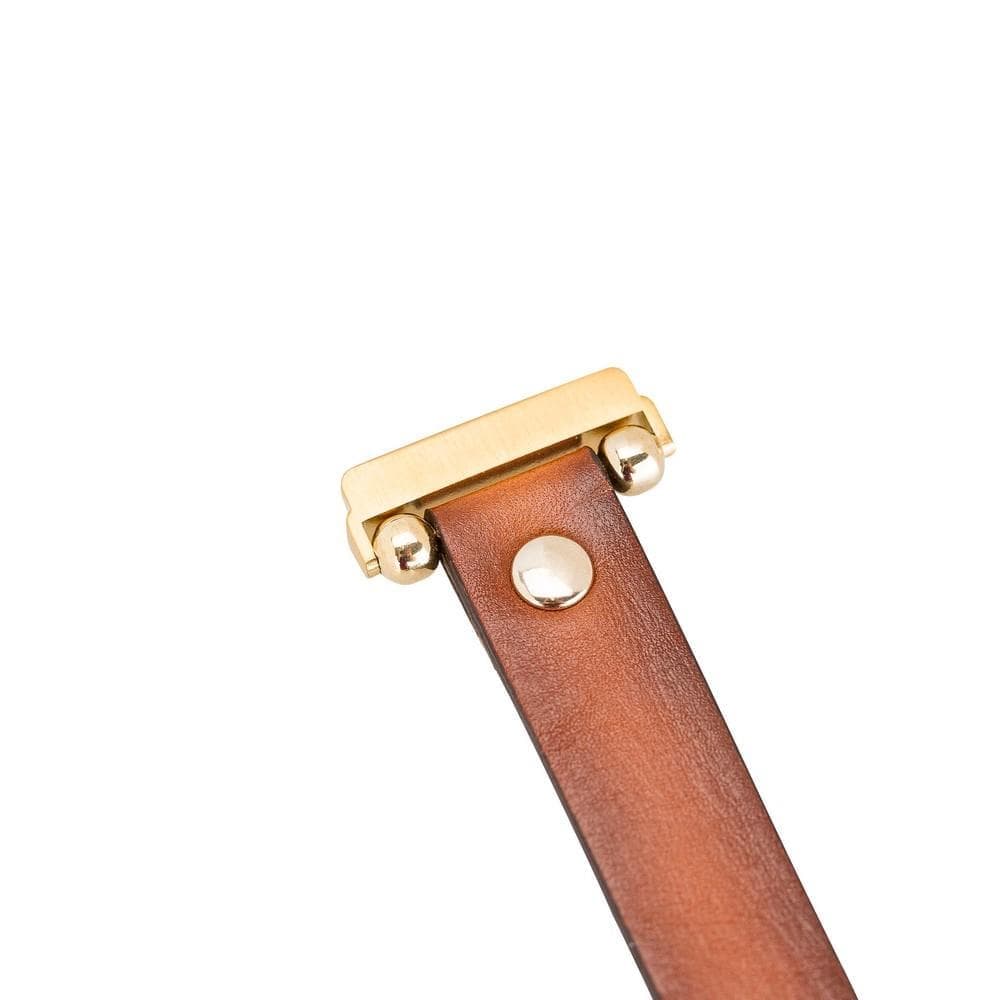 Leather Apple Watch Bands - Ferro Gold Trok Style