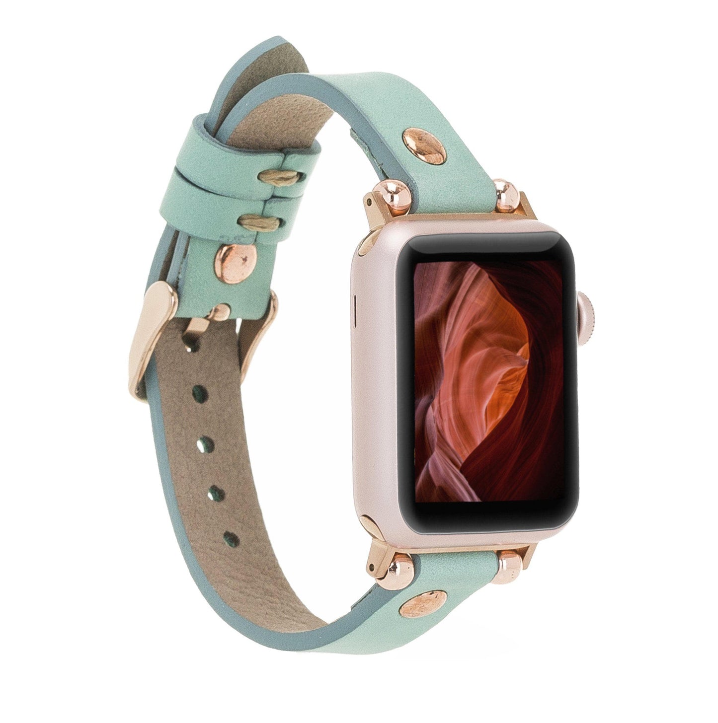 Leather Fitbit Watch Bands - Ferro Rose Trok Style