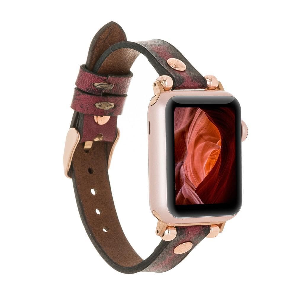 Leather Fitbit Watch Bands - Ferro Rose Trok Style