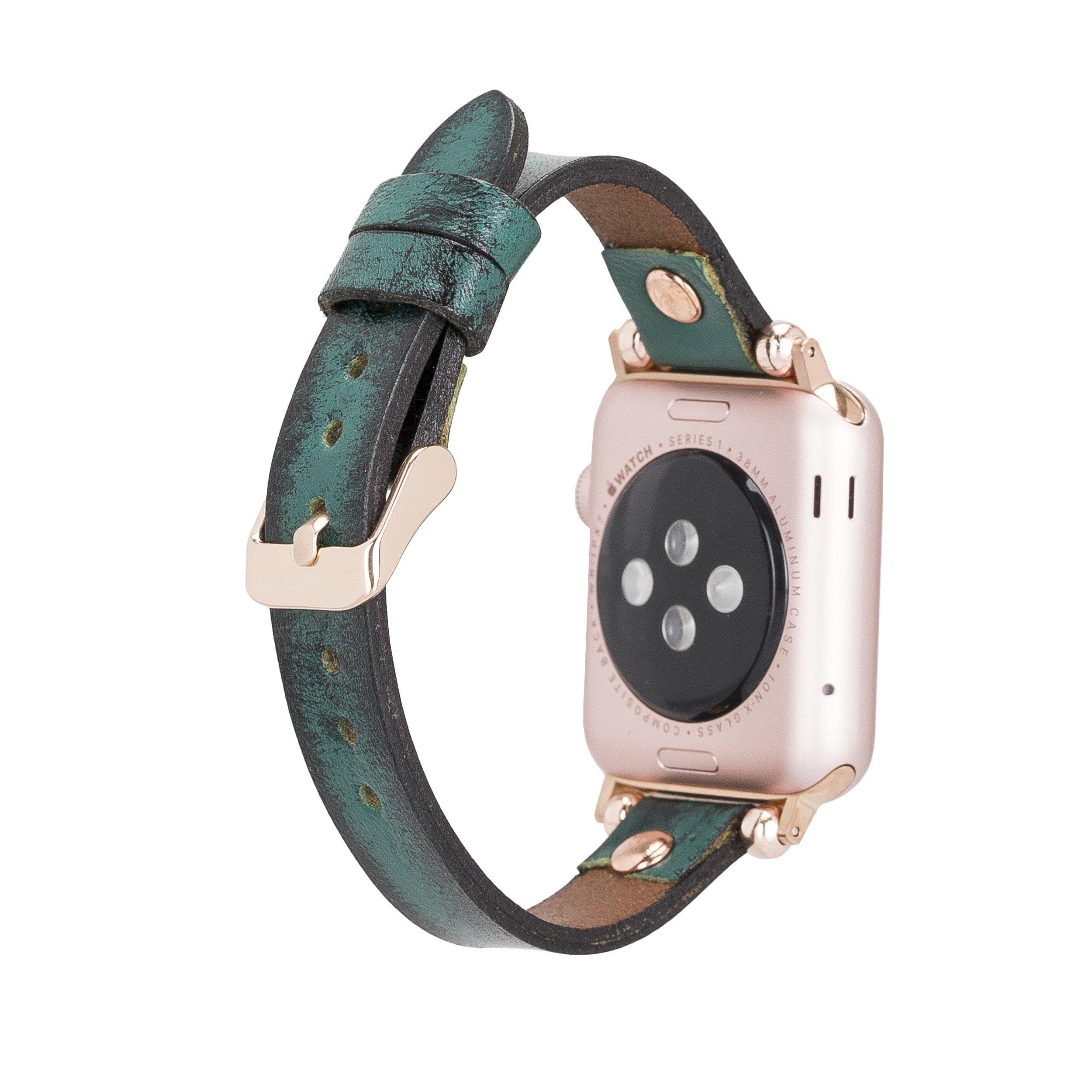 Leather Fitbit Watch Bands - Ferro Rose Trok Style