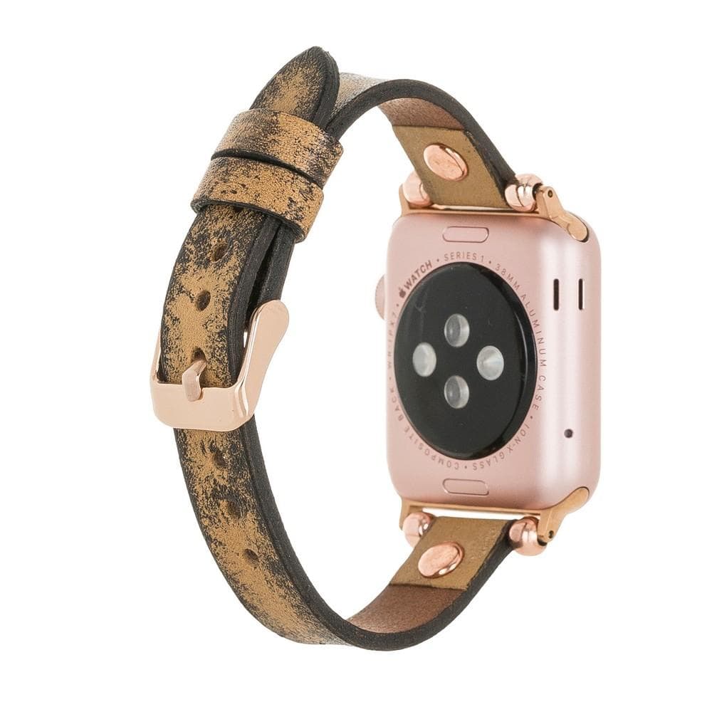 Leather Fitbit Watch Bands - Ferro Rose Trok Style