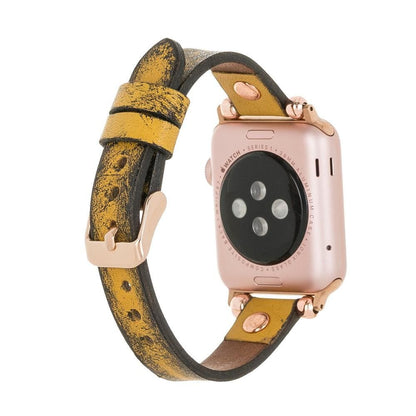 Leather Fitbit Watch Bands - Ferro Rose Trok Style