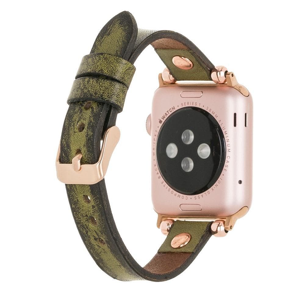 Leather Fitbit Watch Bands - Ferro Rose Trok Style