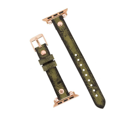 Leather Apple Watch Bands - Ferro Rose Gold Trok Style