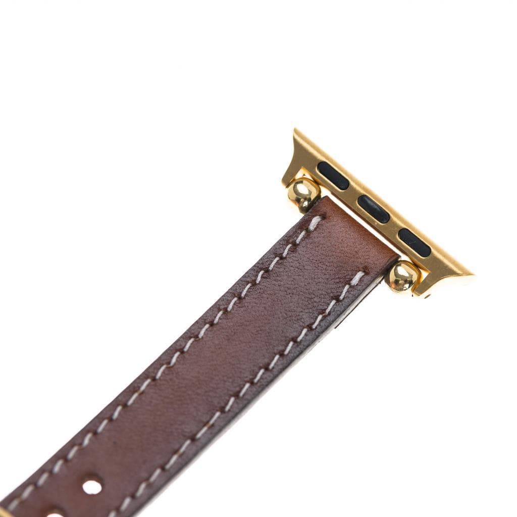 Leather Apple Watch Bands - Ferro Seamy Style