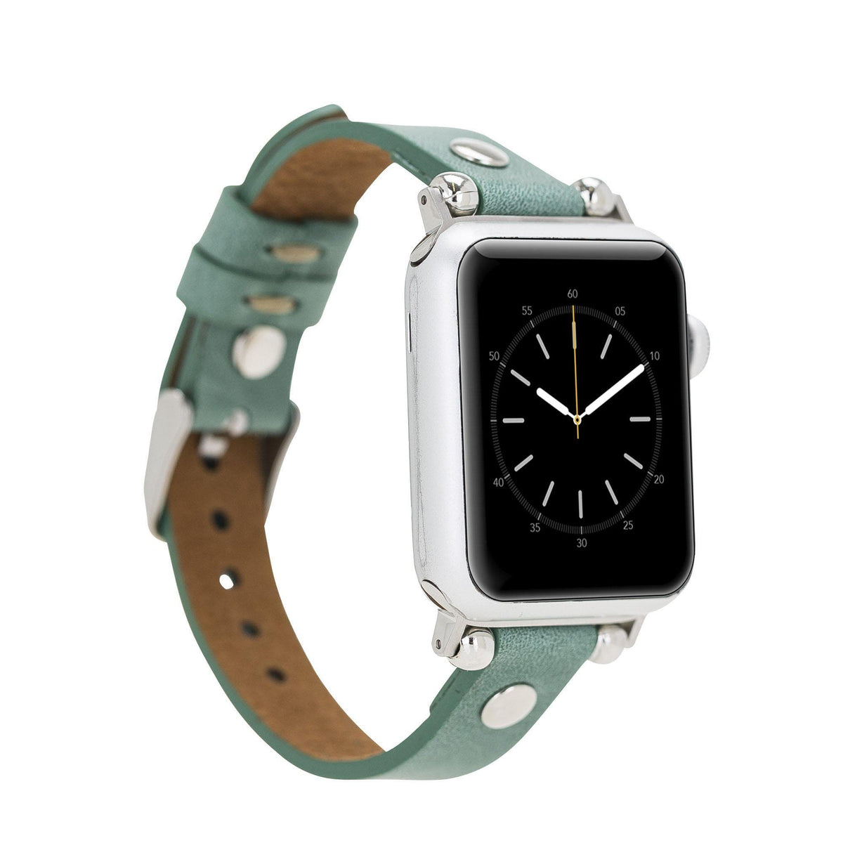 Ferro Leather Apple Watch Band - Silver