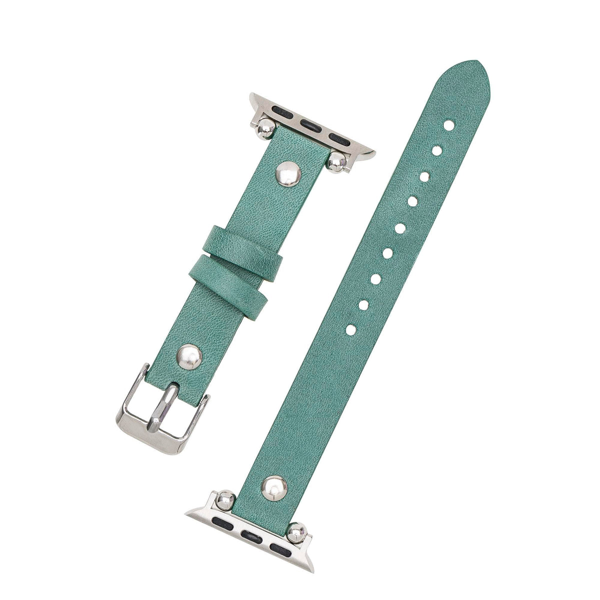 Ferro Leather Apple Watch Band - Silver